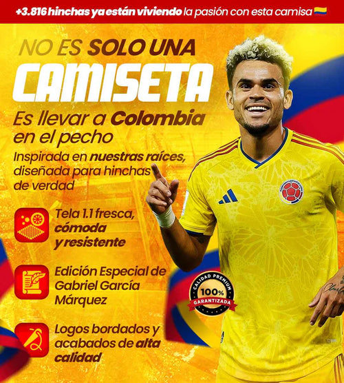 CAMISA COLOMBIA 2026 TIPO FANS CABALLERO
