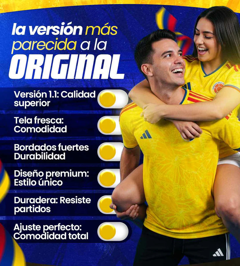 CAMISA COLOMBIA 2026 TIPO FANS CABALLERO